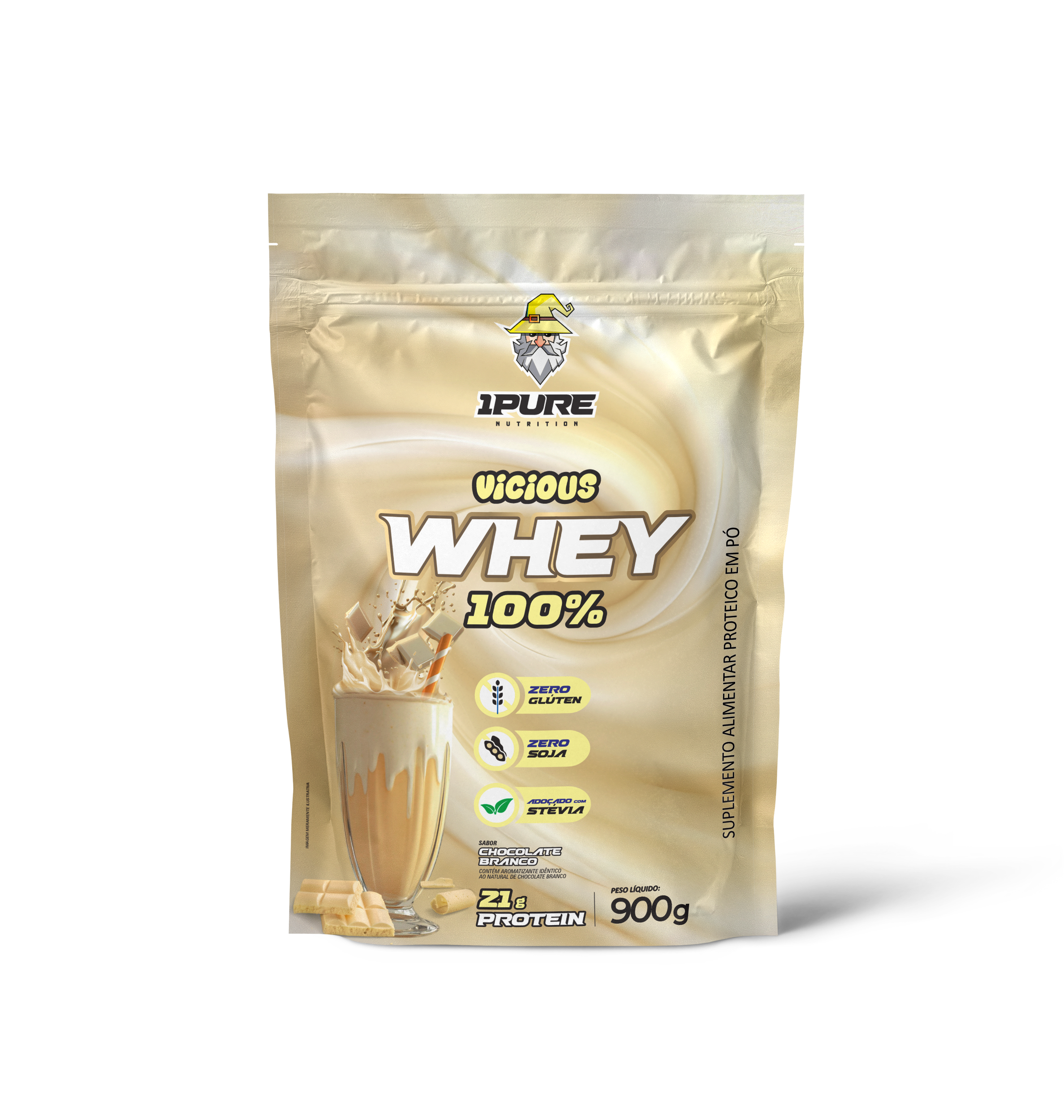 Vicious Whey Protein 100% Chocolate Branco 35g (Dose)